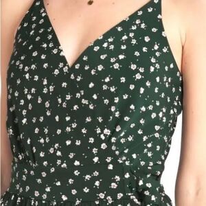NEW Kaileigh Hunter Green Floral Jumpsuit